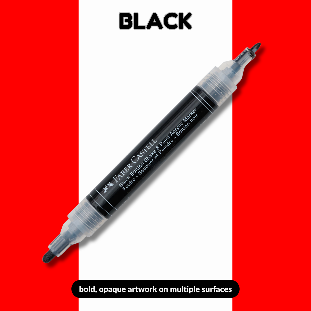 Faber Castell Black Edition Shake and Paint Twin Acrylic Marker stationery product image