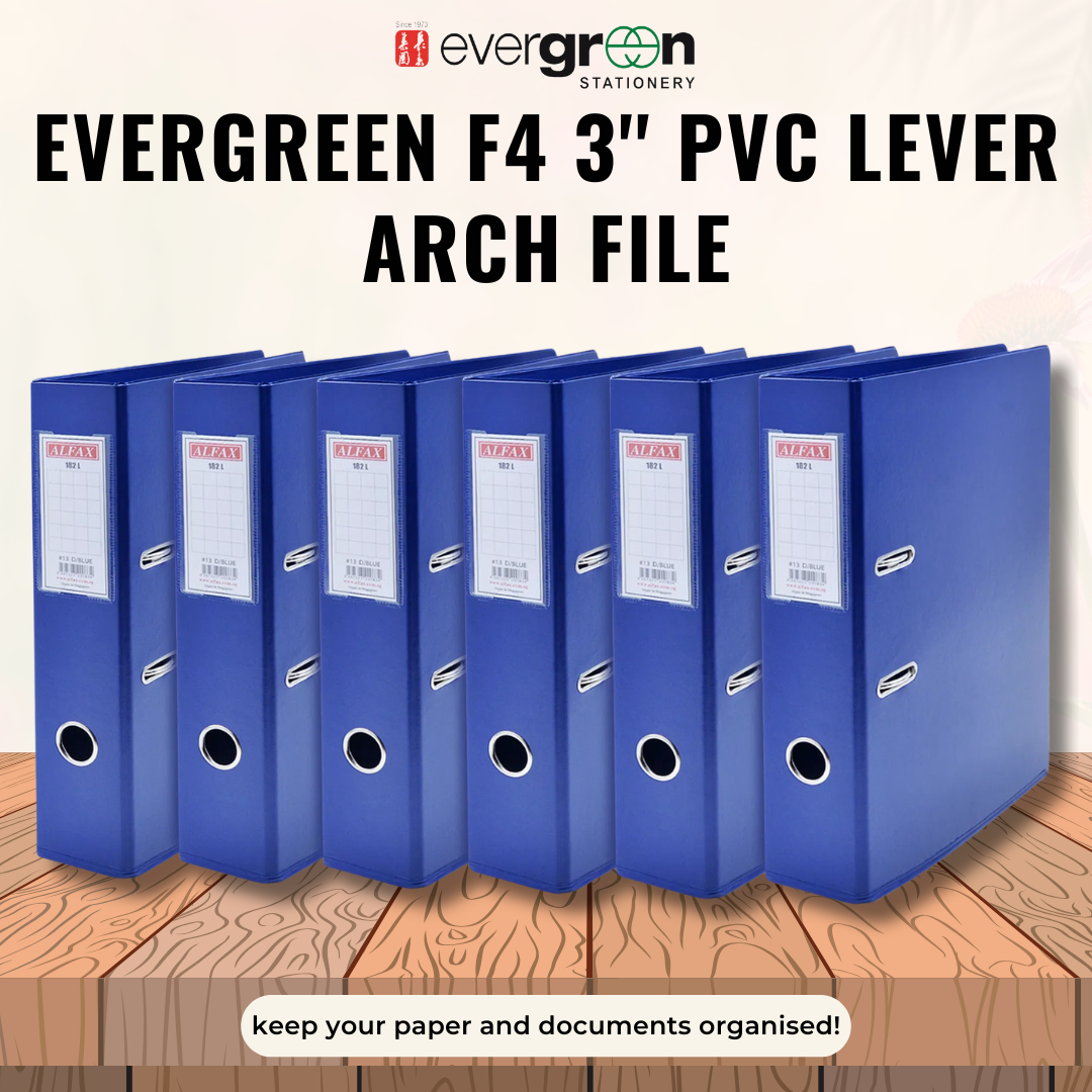 Evergreen F4 3'' Pvc Lever Arch File stationery product image