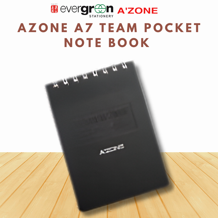 Azone A7 Team Pocket Note Book Black stationery product image