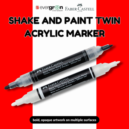 Faber Castell Black Edition Shake and Paint Twin Acrylic Marker stationery product image