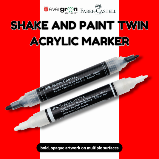 Faber Castell Black Edition Shake and Paint Twin Acrylic Marker stationery product image